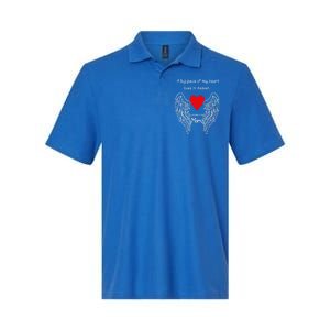 A Big Piece Of My Heart Lives In Heaven She Is My Mom Gift Softstyle Adult Sport Polo