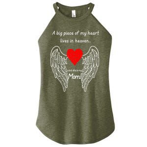 A Big Piece Of My Heart Lives In Heaven She Is My Mom Gift Women's Perfect Tri Rocker Tank