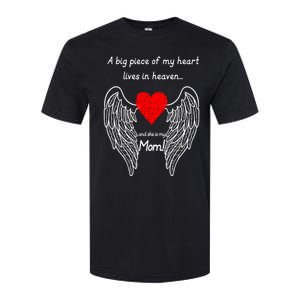 A Big Piece Of My Heart Lives In Heaven She Is My Mom Gift Softstyle CVC T-Shirt