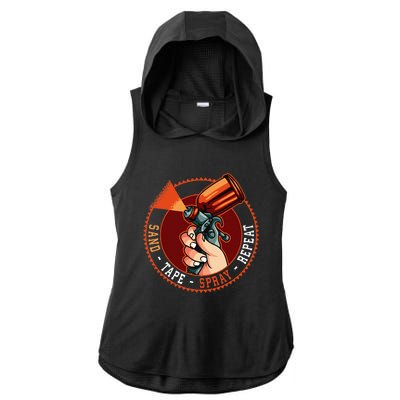 Auto Body Painter Ladies PosiCharge Tri-Blend Wicking Draft Hoodie Tank