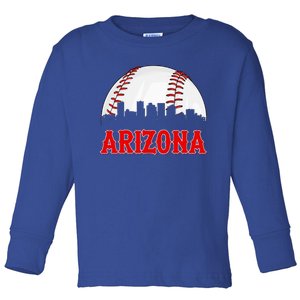 Arizona Baseball Player And Fans Toddler Long Sleeve Shirt