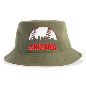 Arizona Baseball Player And Fans Sustainable Bucket Hat