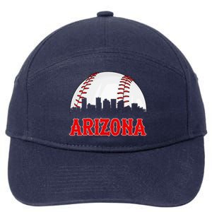 Arizona Baseball Player And Fans 7-Panel Snapback Hat