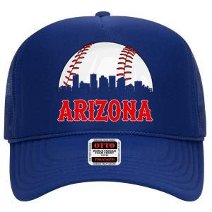 Arizona Baseball Player And Fans High Crown Mesh Back Trucker Hat