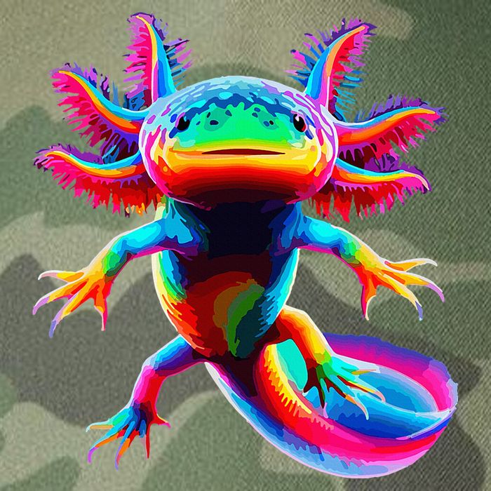 Axolotl Beautiful Pop Art Axolotl Legacy Tie Dye Trucker Hat