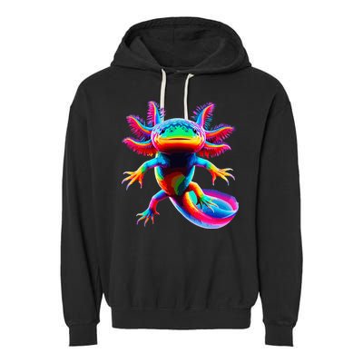 Axolotl Beautiful Pop Art Axolotl Garment-Dyed Fleece Hoodie