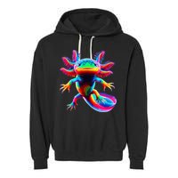 Axolotl Beautiful Pop Art Axolotl Garment-Dyed Fleece Hoodie