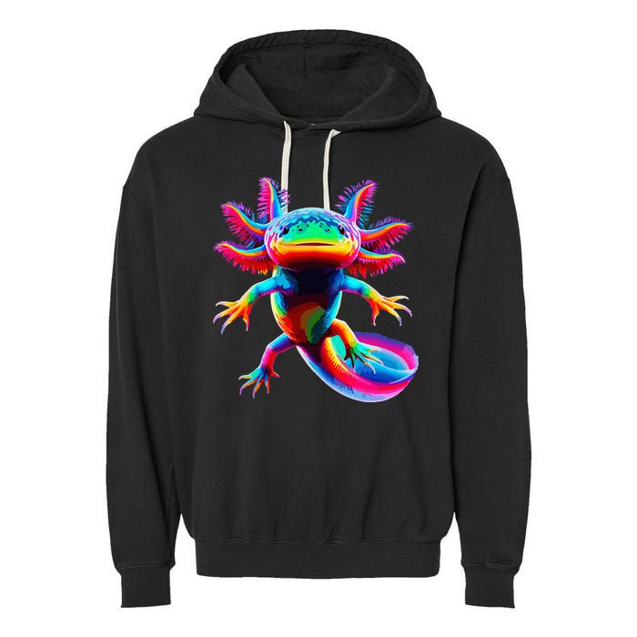 Axolotl Beautiful Pop Art Axolotl Garment-Dyed Fleece Hoodie