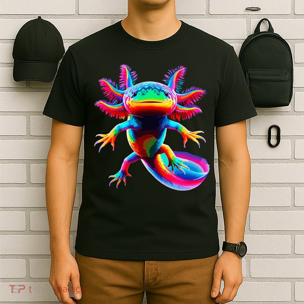 Axolotl Beautiful Pop Art Axolotl T-Shirt