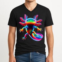 Axolotl Beautiful Pop Art Axolotl V-Neck T-Shirt