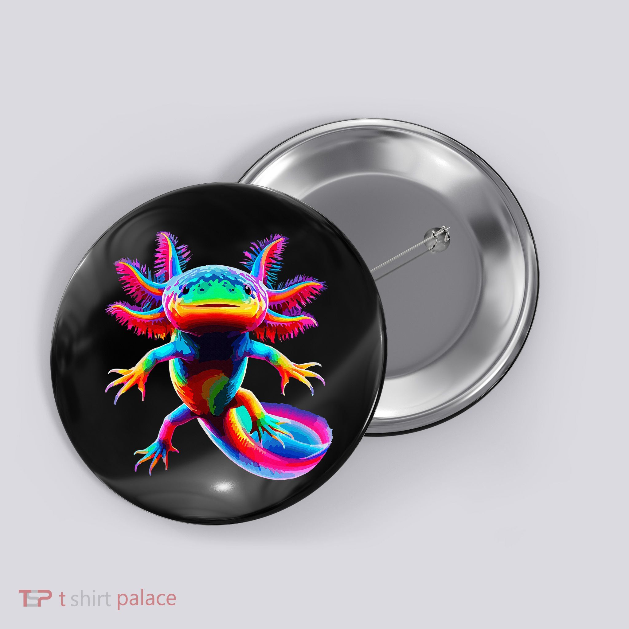 Axolotl Beautiful Pop Art Axolotl Button