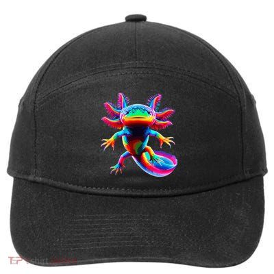 Axolotl Beautiful Pop Art Axolotl 7-Panel Snapback Hat
