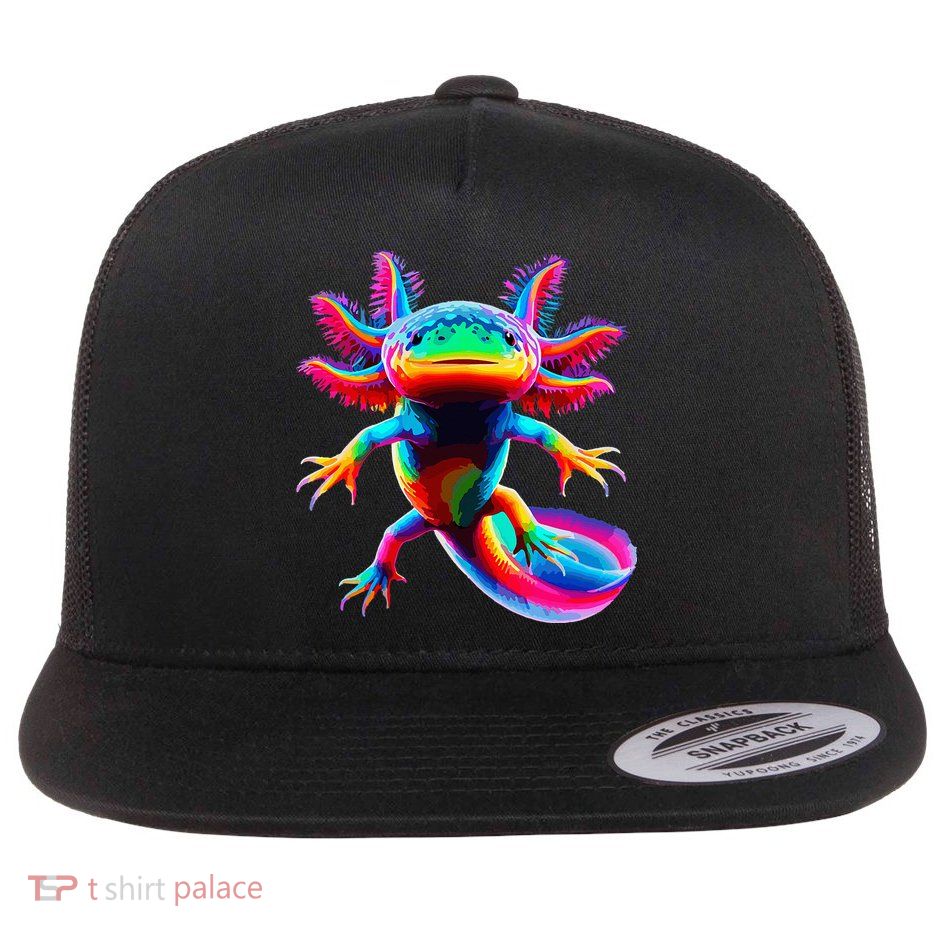 Axolotl Beautiful Pop Art Axolotl Flatbill Hat