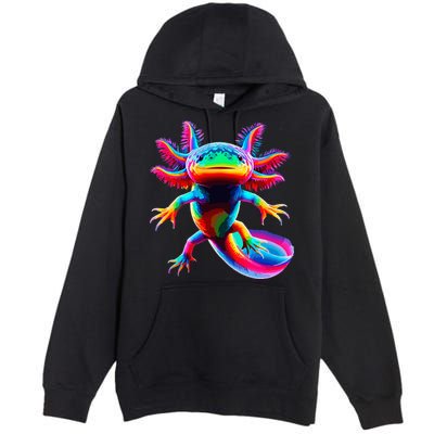 Axolotl Beautiful Pop Art Axolotl Premium Pullover Hoodie
