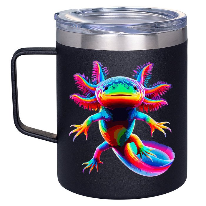 Axolotl Beautiful Pop Art Axolotl 12oz Stainless Steel Coffee Mug