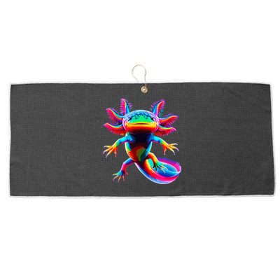 Axolotl Beautiful Pop Art Axolotl Large Microfiber Waffle Golf Towel