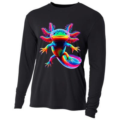 Axolotl Beautiful Pop Art Axolotl Cooling Performance Long Sleeve Crew