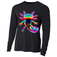Axolotl Beautiful Pop Art Axolotl Cooling Performance Long Sleeve Crew