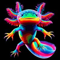 Axolotl Beautiful Pop Art Axolotl Cooling Performance Long Sleeve Crew