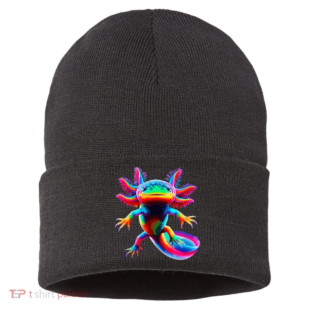Axolotl Beautiful Pop Art Axolotl Sustainable Knit Beanie