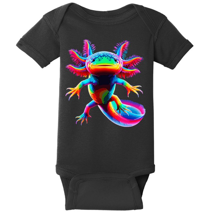 Axolotl Beautiful Pop Art Axolotl Baby Bodysuit