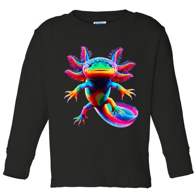 Axolotl Beautiful Pop Art Axolotl Toddler Long Sleeve Shirt