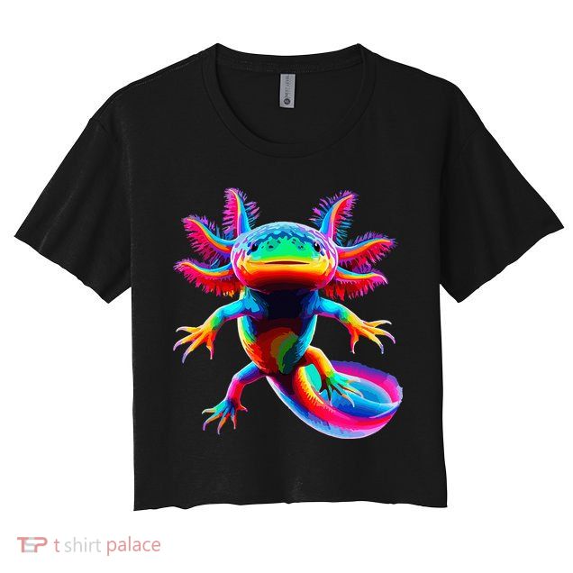 Axolotl Beautiful Pop Art Axolotl Crop Top