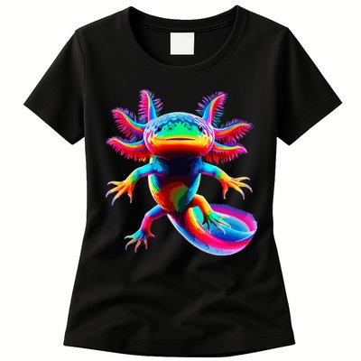 Axolotl Beautiful Pop Art Axolotl Womens T-Shirt
