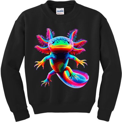Axolotl Beautiful Pop Art Axolotl Kids Sweatshirt