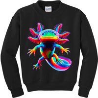 Axolotl Beautiful Pop Art Axolotl Kids Sweatshirt