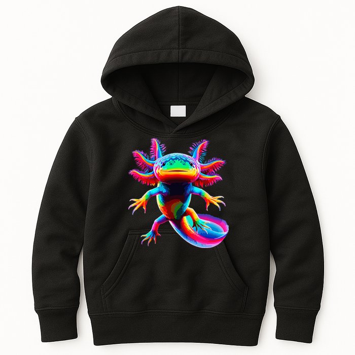 Axolotl Beautiful Pop Art Axolotl Kids Hoodie
