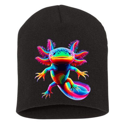 Axolotl Beautiful Pop Art Axolotl Short Acrylic Beanie