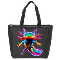 Axolotl Beautiful Pop Art Axolotl Zip Tote Bag