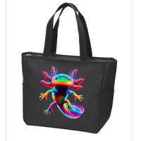 Axolotl Beautiful Pop Art Axolotl Zip Tote Bag