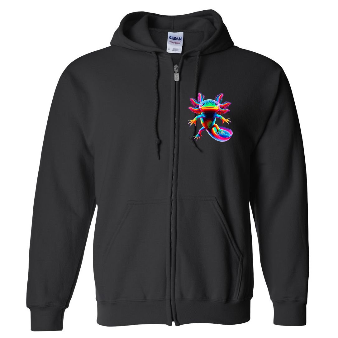 Axolotl Beautiful Pop Art Axolotl Full Zip Hoodie