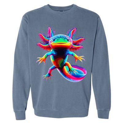 Axolotl Beautiful Pop Art Axolotl Garment-Dyed Sweatshirt
