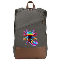 Axolotl Beautiful Pop Art Axolotl Cotton Canvas Backpack
