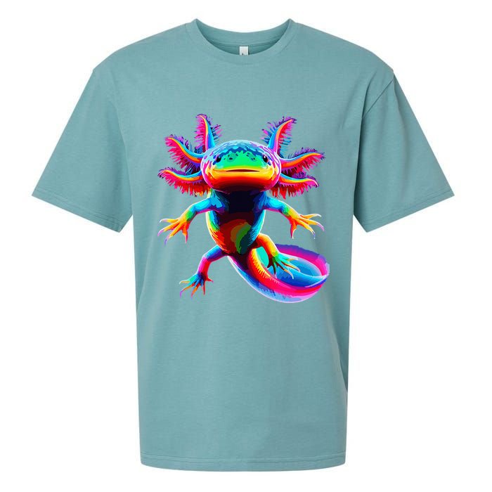 Axolotl Beautiful Pop Art Axolotl Sueded Cloud Jersey T-Shirt