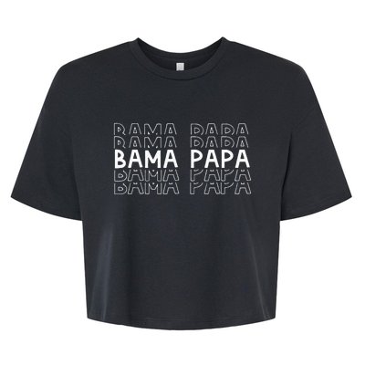 Alabama Bama Papa Grandpa Gift FatherS Day Southern Pawpaw Bella+Canvas Jersey Crop Tee