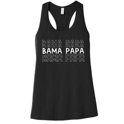 Alabama Bama Papa Grandpa Gift FatherS Day Southern Pawpaw Women's Racerback Tank