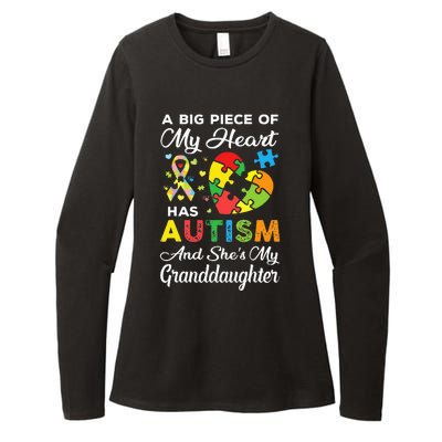 A Big Piece Of My Heart Has Autism and She's Granddaughter  Womens CVC Long Sleeve Shirt