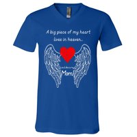 A Big Piece Of My Heart Lives In Heaven She Is My Mom Gift V-Neck T-Shirt