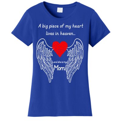 A Big Piece Of My Heart Lives In Heaven She Is My Mom Gift Women's T-Shirt