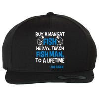 Anti biden political impeach biden buy a man eat fish  Wool Snapback Cap