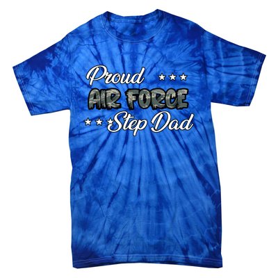 Abu Bold Proud Air Force Step Dad Gift Tie-Dye T-Shirt