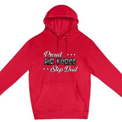 Abu Bold Proud Air Force Step Dad Gift Premium Pullover Hoodie