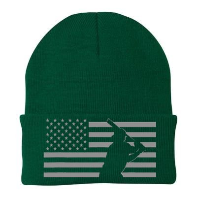 American Baseball Player USA Flag Knit Cap Winter Beanie