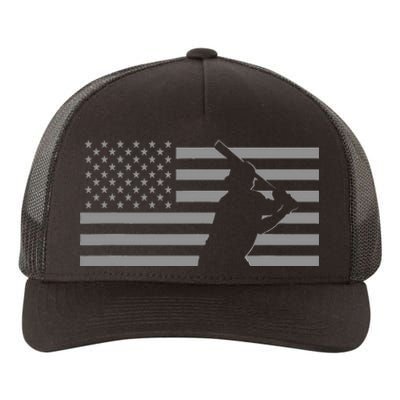 American Baseball Player USA Flag Yupoong Adult 5-Panel Trucker Hat