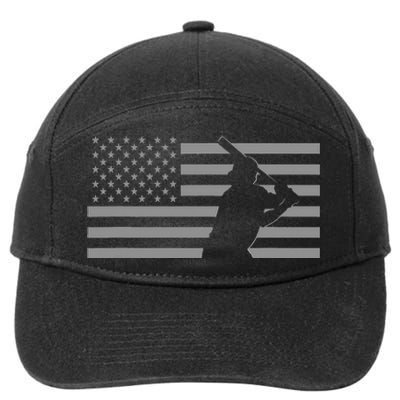 American Baseball Player USA Flag 7-Panel Snapback Hat