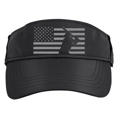 American Baseball Player USA Flag Adult Drive Performance Visor